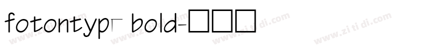 fotontype bold字体转换